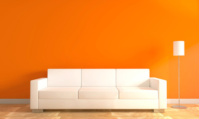Moderne Wand mit Sofa