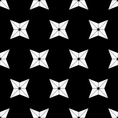 four blades ninja shuriken seamless pattern