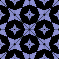 four blades ninja shuriken seamless pattern © vartik