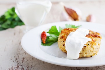 homemade fried cutlets.selective focus
