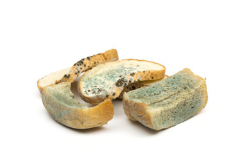 bread on the white background