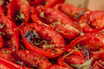 Sun-dried tomatoes with herbs