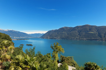 Fototapeta na wymiar Panoramic of Lake Maggiore