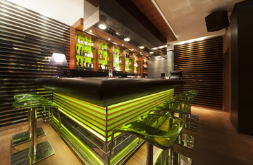 modern cafe bar interior