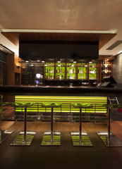 modern cafe bar interior
