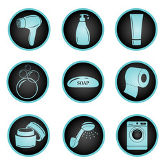 Set of bathroom icons