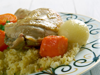 Maftul  chicken couscous