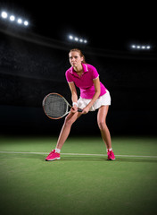 Young woman tennis player