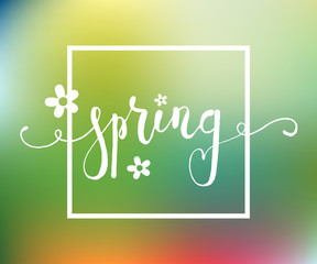 Spring postcard, card, invitation, flyer, banner template