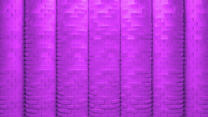 Fototapeta premium 3d generated abstract background, rendered surface with brick displacement facture