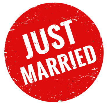 Just married Stempel rot grunge