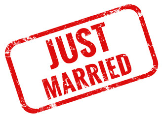 Just married Stempel rot grunge