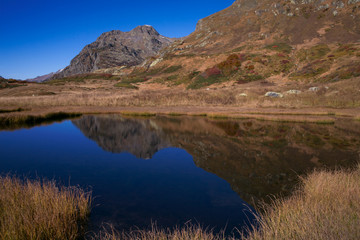 Naklejka premium Autumn in the mountains of the North Caucasus. Krasnodar region. Russia.