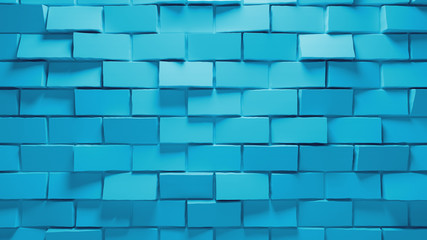 3d generated abstract background, rendered surface with brick displacement facture