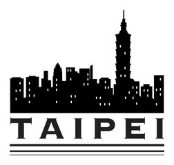 Obraz premium Taipei, abstract skyline symbol
