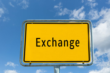 Exchange Schild