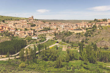 Fototapeta na wymiar Overview of Sepulveda, in the province of Segovia, Spain