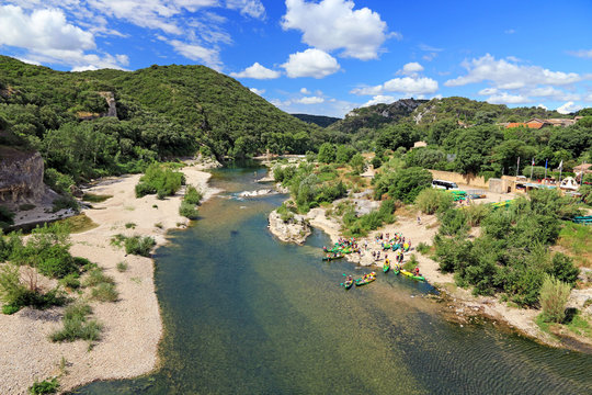 La rivière le Gardon à Collias