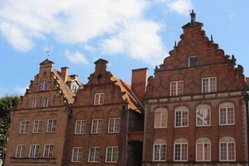 Fototapeta na wymiar Historische Fassaden in Elbing/Elbląg