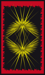 Tarot cards - back design. Sun of Byzantium