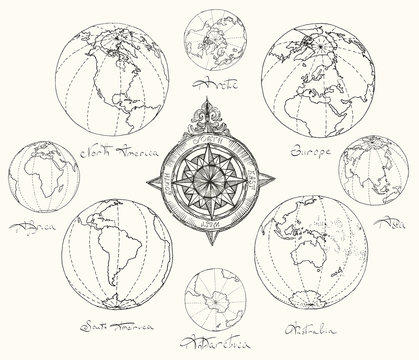Maps atlas continents.