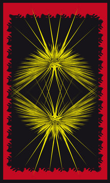 Tarot cards - back design. Sun of Byzantium