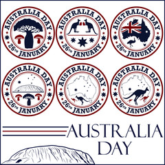 Australia day stamps