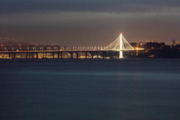 Fototapeta na wymiar Bay Bridge Connecting Oakland and San Francisco
