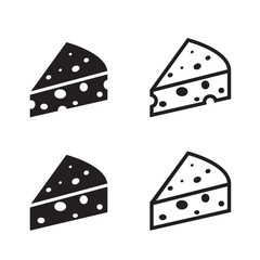 Set of cheese icon, vector object