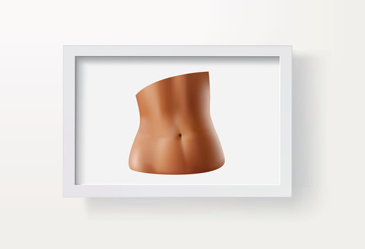 Vector illustration. A fragment of the female body