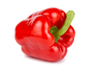 Single red sweet pepper