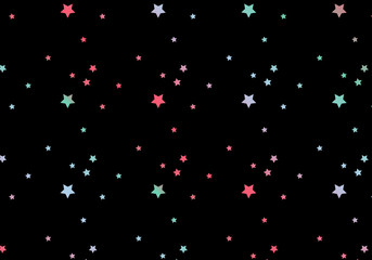 Seamless star pattern on a colorful background.