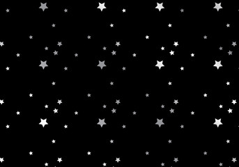 Seamless star pattern on a silver background.