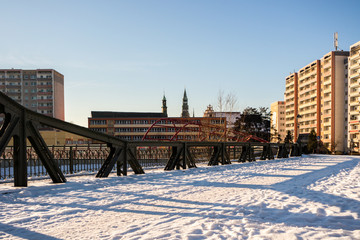 Paradiesbr&uuml;cke im Winter in Zwickau