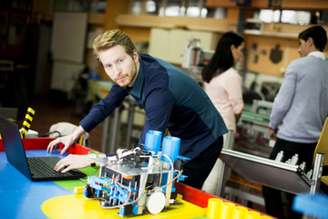 Engineer in the factory