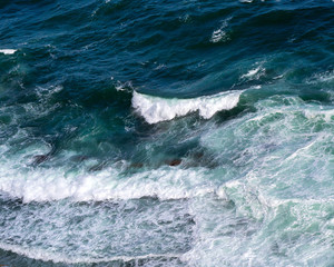 Naklejka premium Sea surf. Sea waves.