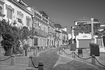 Granada - Little square and street Calle Principal de San Bartol