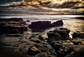 seascape with cloudy sky