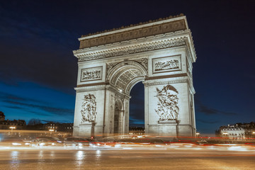Fototapeta na wymiar The Triumphal Arch in evening.