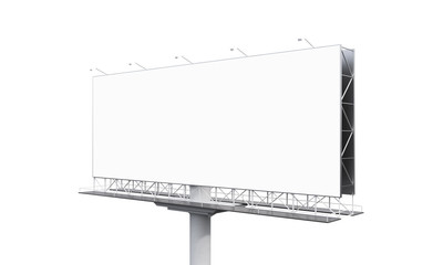 Billboard on white background - obrazy, fototapety, plakaty