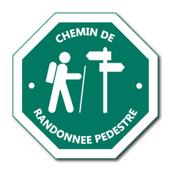 Logo chemin de randonnée pédestre.