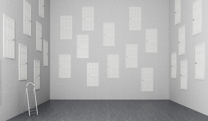 Room with many doors © ImageFlow