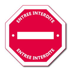 Logo entrée interdite.