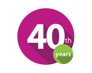 40th years purple circle anniversary logo