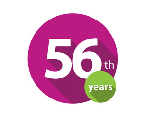 56th years purple circle anniversary logo