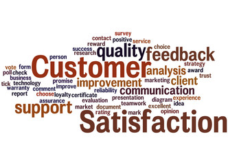 Customer Satisfaction, word cloud concept 5