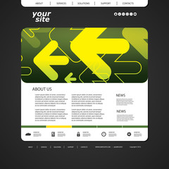 Abstract and Unique Business Website Design Template with Arrows