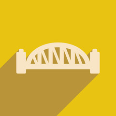 flat icon with long shadow Sydney Harbour Bridge