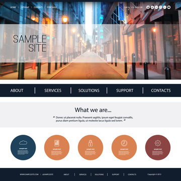Website Design for Your Business with Unique Header Background