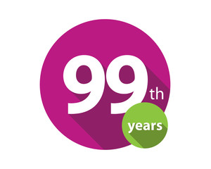 99th years purple circle anniversary logo